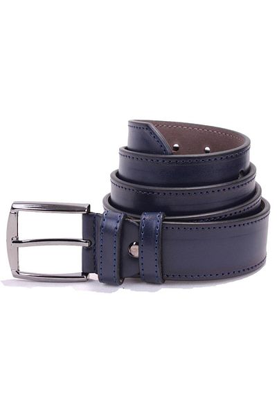 DAGOSTER DMK26-354 Ανδρική ζώνη από συνθετικό δέρμα Navy Blue 4 cm
