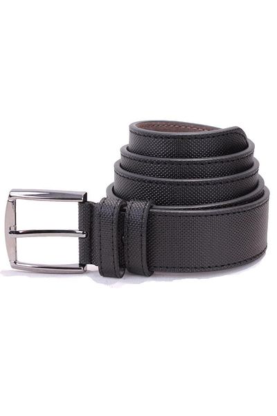 DAGOSTER DMK26-354 Μαύρη ανδρική ζώνη από συνθετικό δέρμα 4 cm