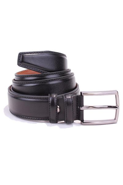 DAGOSTER DMK26-306DG Μαύρη ανδρική ζώνη από γνήσιο δέρμα 3,5 cm