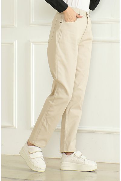 sefamerve Τζιν παντελόνι σε χρώμα πέτρας Momjean Loose 5304-04