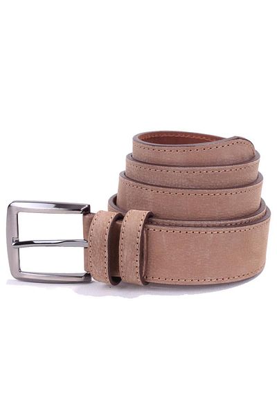 DAGOSTER DMK26-464DG Μπεζ 4 cm Ανδρική ζώνη από γνήσιο δέρμα