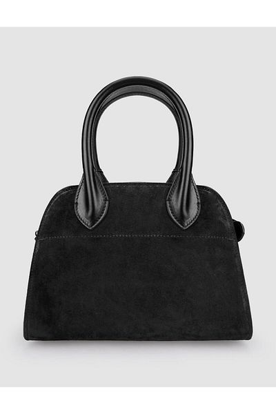 Cabani 100% Genuine Leather Black Suede Women's Shoulder Bag