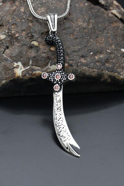 Prestige Zülfikar Figürlü Erkek Gümüş Kolye Zincir