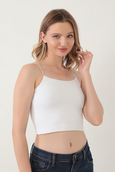 AZURİNE Crop Bustier with Rope Strap