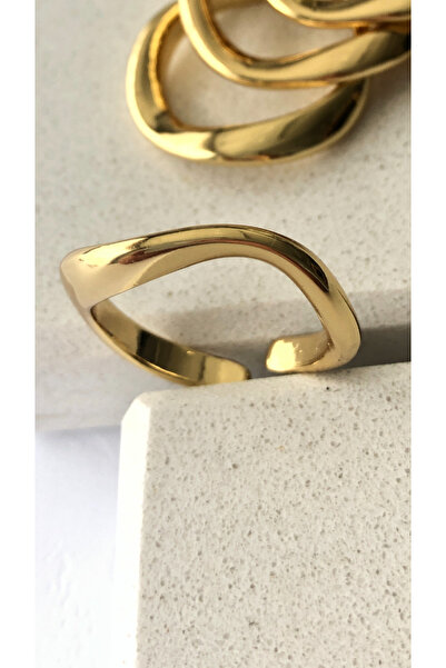 Premium Vintage Sade Ayarlanabilir Gold Yüzük DRN20010
