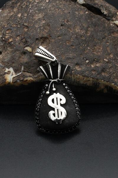 Prestige Dolar Desenli Kolye Ucu 925 Ayar Gümüş