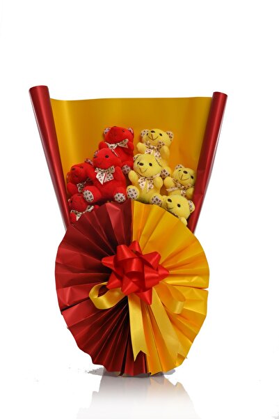 ayıcık Sarı Kırmızı Ayıcık Buketi