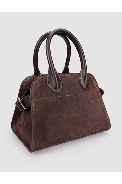 Cabani 100% Genuine Leather Brown Suede Women's Shoulder Bag