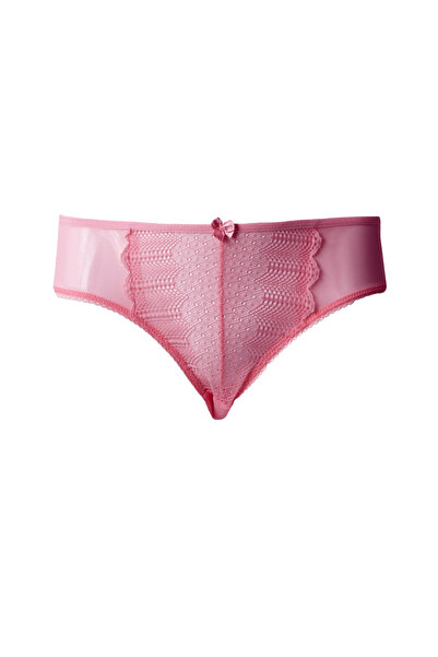 Merry Secret's Chiloți de damă cu detaliu din dantelă cu textura moale - 3 talie intermediară