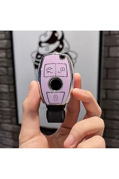 emii auto spare parts Mercedes Benz a B C E R Class - Gls Gla Glk Glc Cla Amg Compatible Lilac Key Case