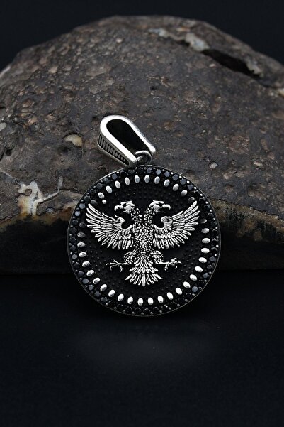 Prestige Çift Başlı Kartal (SELÇUKLU KARTALI) Kolye Ucu 925 Ayar Gümüş 900494