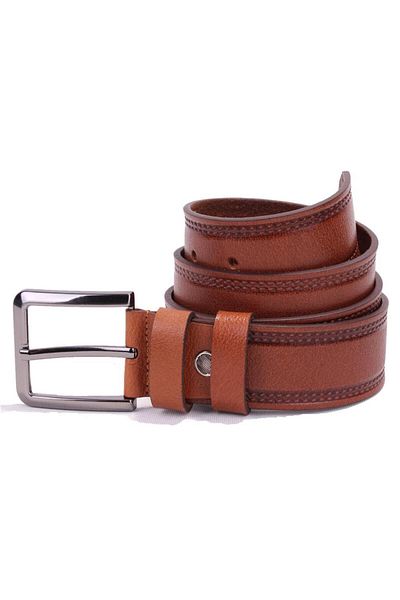 DAGOSTER Ανδρική ζώνη από γνήσιο δέρμα DMK26-468DG Tan 4 cm