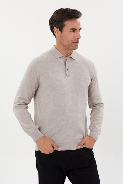 Tony Montana Tony Classics Polo Neck Basic Μακρυμάνικο Πλεκτό- T-1006