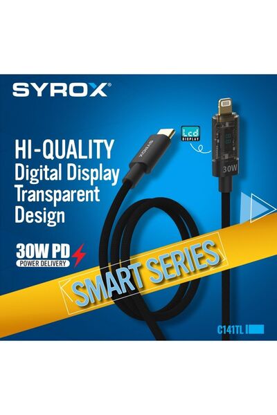Syrox 30W Lightning Şarj & Data Kablosu