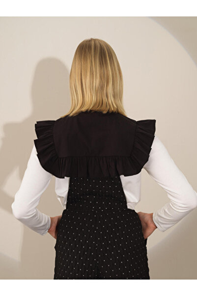 Xint Kadın Siyah Pamuklu Regular Fit Yakalık