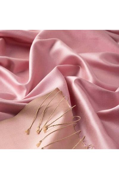 ipekevi Candy Pink Double Sided Silk Shawl