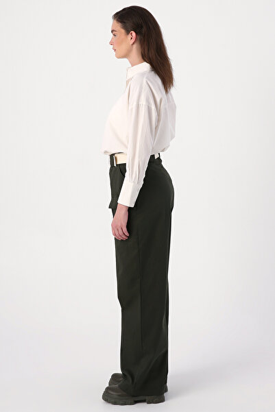ALLDAY Khaki Bandolier Belted Pocket Wide Leg Trousers