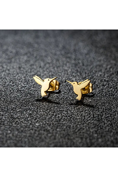 MITH SB TAKI Stainless Steel Bird Earrings - Gold