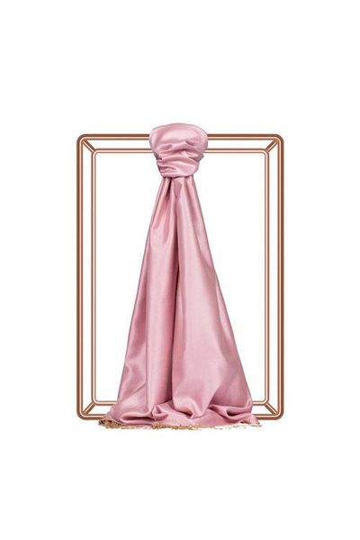 ipekevi Candy Pink Double Sided Silk Shawl