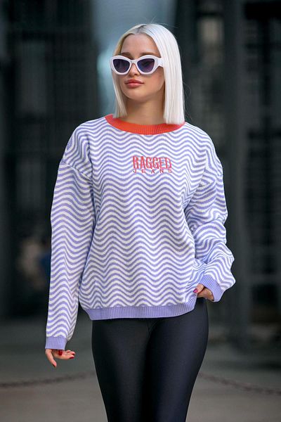 Madmext Lila Oversize női pulóver MG1251