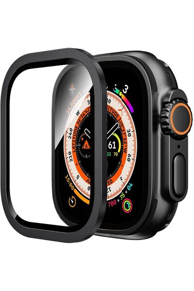 habilis واقي شاشة ملون من الزجاج المقوى متوافق مع ساعة أبل ألترا 3/ألترا 2/أل...