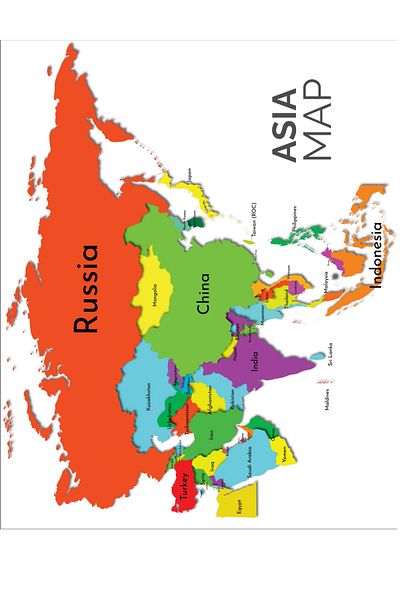 Pi Papers Asia Continent - No Trace, Magic Map, Non-Adhesive Static Paper