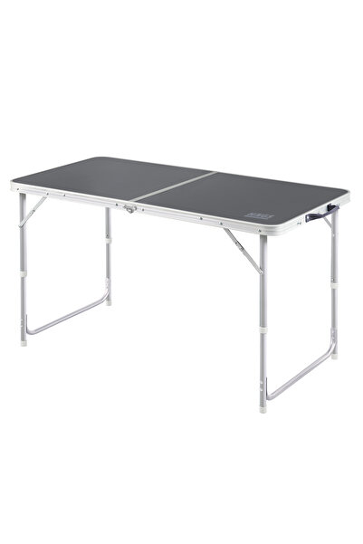 HAEGS Portatif Kamp Masası, 3 Yükseklik Ayarlı, Katlanır Alüminyum Piknik Masası 120x60 - Antrasit