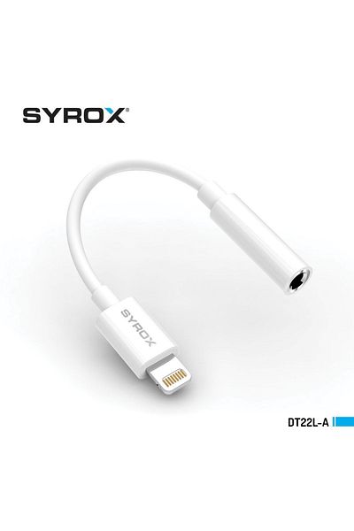 Syrox Dt22L-A iPhone Lightning to 3.5mm Audi Jack Headphone Converter Aux Adapter