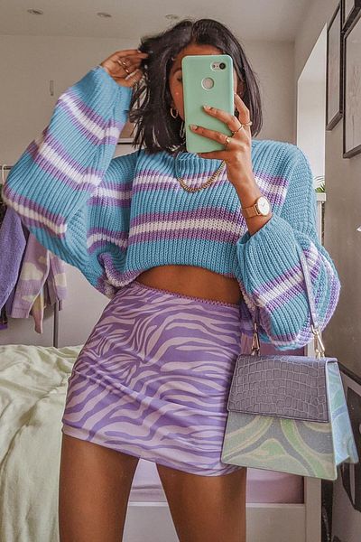 Madmext Pulover Liliac Mad Girls Mg1244