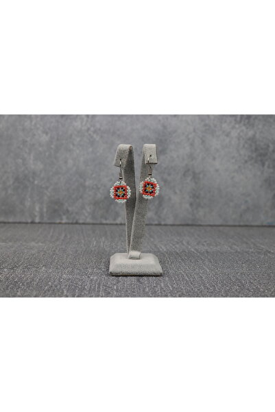 Handmadebygly Kum Boncuk Kare Küpe