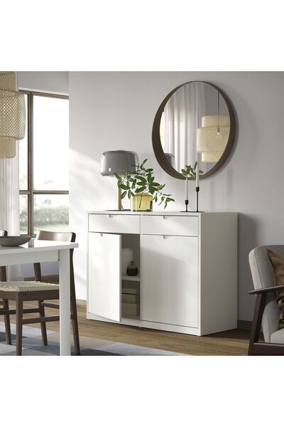 IKEA büfe, kırık beyaz, 120x47x91 cm