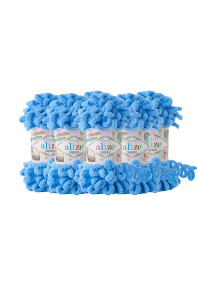 Alize 5-пакет пухкава прежда Alize - 289 тъмно синьо, 100 г, 9 м, прежда за п...