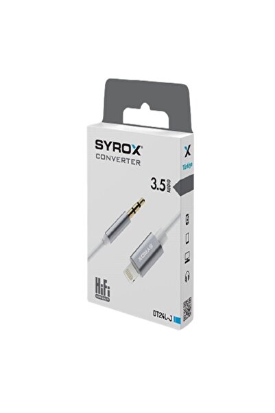 Syrox محول سماعات أذن DT24L-J Lightning إلى جاك 3.5 ملم متوافق مع جميع هواتف ios