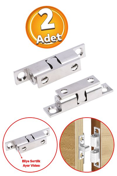 Badem10 Ball Ball Metal Snap Fly Screen Cabinet Drawer Furniture Lid Holder 2 Pcs Lock Apparatus