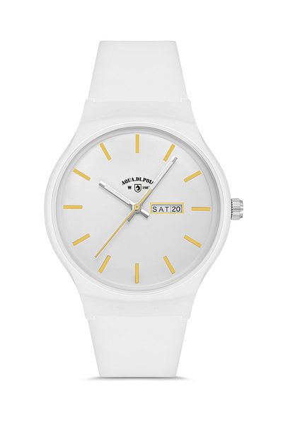 Aqua Di Polo 1987 ساعة يد سيليكون بيضاء للجنسين APWR 031811