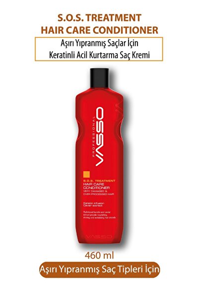 VASSO WOMEN Yıpranmış Saçlar Için Keratinli Acil Kurtarma Saç Kremi Condition...