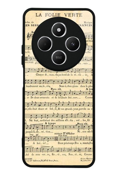 Spoyi Xiaomi Redmi 14C Glossy Phone Case with Music Notes Design