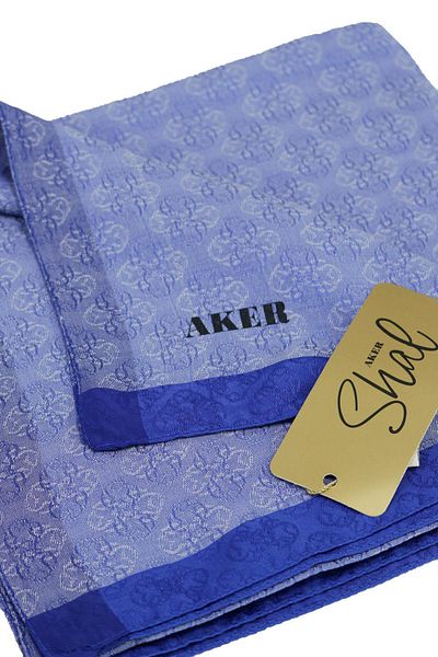 Aker Μαντίλι Saks Blue Jacquard Monogram - BF 6060950 -922