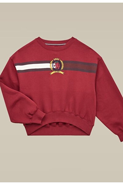 Tommy Hilfiger SUPER OVERSİZE BALON KOL NAKIŞLI SWEATSHİRT