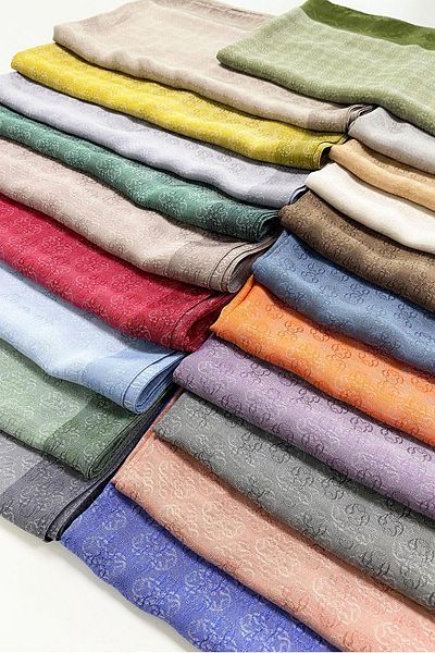 Aker Monogram Jacquard Shawl - 6060900 -972 - Silver