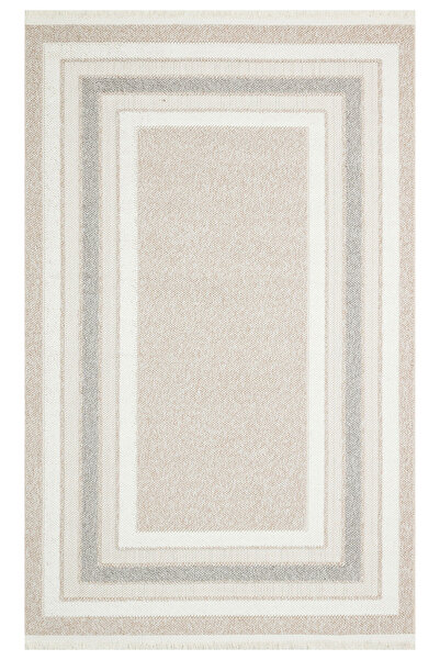 Kalesta Ohrid 04 Beıge Grey Bukle Dokuma Yapısında Hav Toz Vermeyen Yumuşak Koridor, Salon, Mutfak Halısı