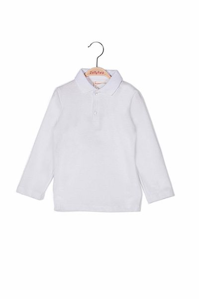 Zeyland Tricou cu mânecă lungă cu gât polo unisex pentru copii