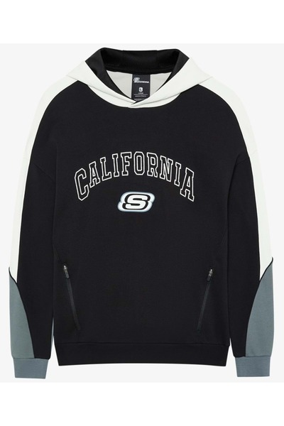SKECHERS M LW Fleece Regular Hoodie Hanorac S242090 Hanorac cu glugă pentru bărbați NEGRU
