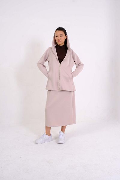 SARE ERKMEN Scuba Fabric Skirted Tracksuit Set