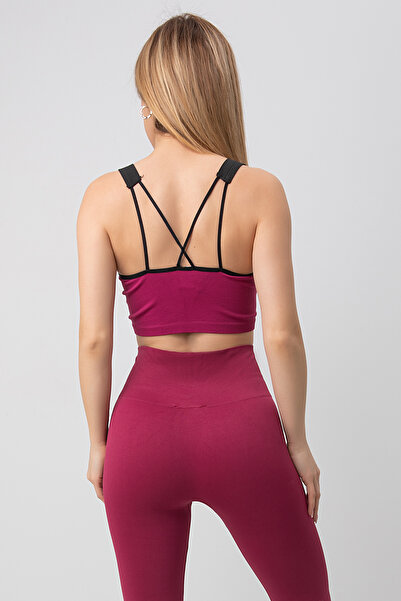 Doremi Seamless Ribbed V-Neck Flexible Strap Sports Bra