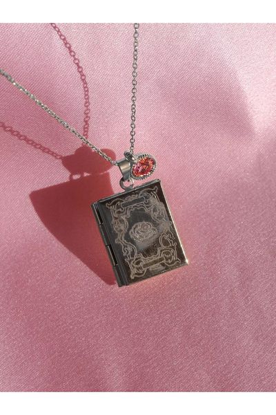 Reorah Collection 12 Princess Book Cover Birth Month Steel Necklace-October