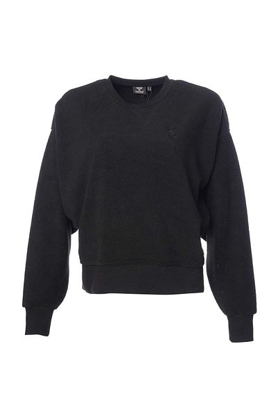 hummel Hanorac negru cu gât rotund pentru femei Lena Sharpa