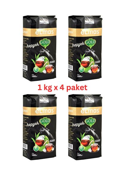 Elmas Çay Gold Tirebolu Black Bulk Tea 1000 g X 4 Packs