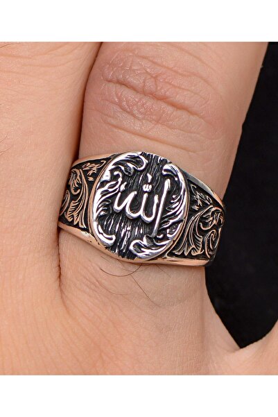 Prestige Allah Yazlı 925 Ayar Gümüş Erkek Yüzüğü 800429