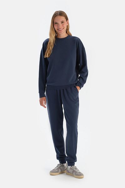 Dagi Pantaloni Jogger Modal bleumarin